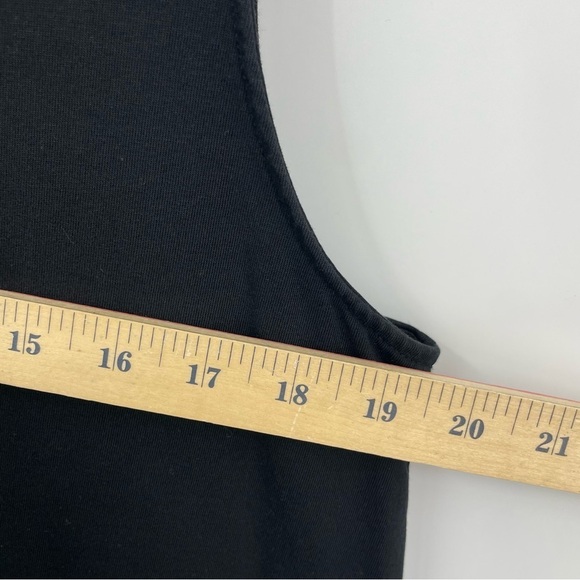 Pure Jill Stretch Jersey Tank Top Jagged Hem Lagenlook Midi Dress Sz L - Picture 7 of 8